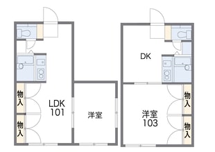 レオパレス向日葵の物件間取画像